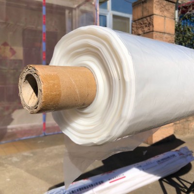 工地保温白色全新料原料防水薄膜雨PE透明农用塑料布大棚膜防尘图2