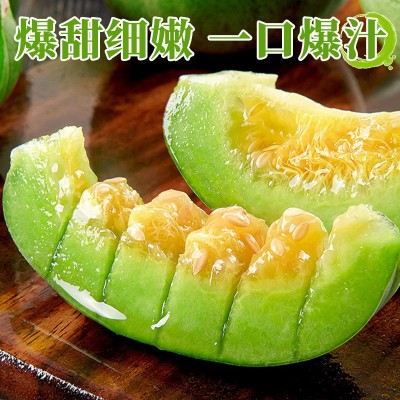 水果绿宝石甜瓜山东甜瓜当季时令冰淇淋口感现摘现发脆甜新鲜批发图4