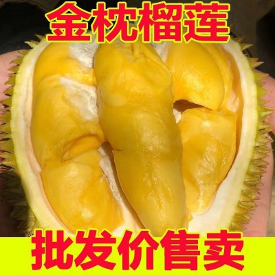 金枕头榴莲新鲜水果带壳榴莲整个巴掌鲜果批发非猫山王榴莲肉代发图2