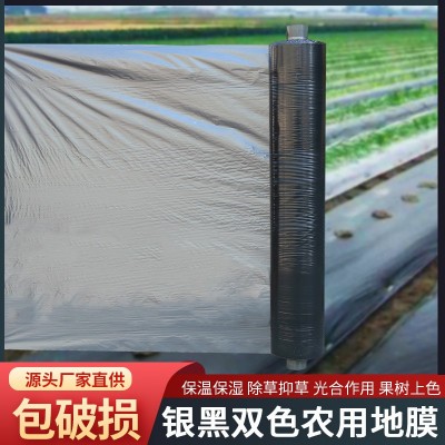 农用地膜黑色加厚银黑双色果园反光膜塑料大棚种植除草防虫膜新料图3