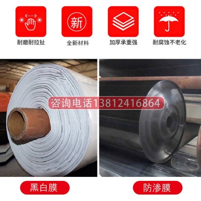批发黑白大棚膜农用遮光塑料薄膜温室加厚保温膜养殖防渗膜图2