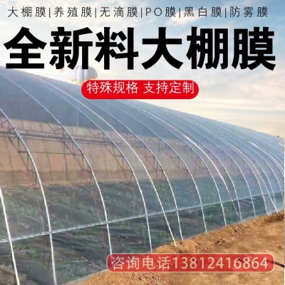 批发蓝色无滴大棚膜农用加厚抗老化透明塑料薄膜白色无滴膜po膜图3