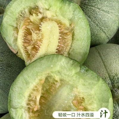 甜瓜现摘现发甜绿宝香瓜5斤新鲜水果应季脆绿宝石脆甜香甜厂家图4
