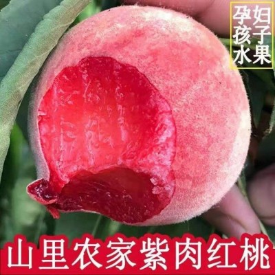 血桃桃子新鲜孕妇水果现摘现发红心血当季毛桃整箱脆应季水蜜桃子图3