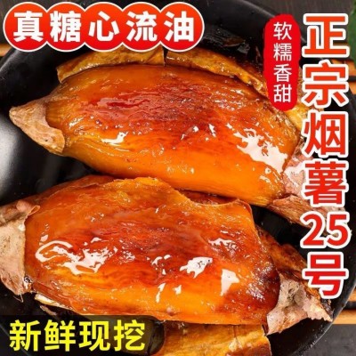 正宗烟薯25号10斤一件代发红薯新鲜蜜薯沙地番薯烤地瓜批发图2