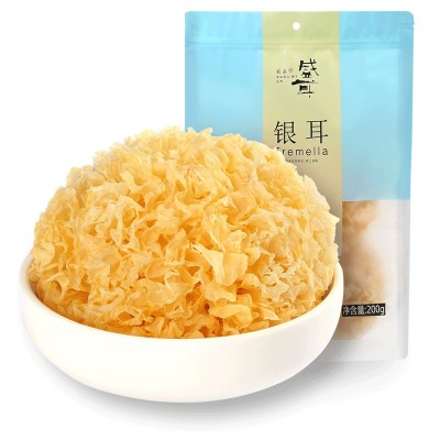 盛耳 银耳200g 白木耳干古田银耳干货特产糯耳新鲜雪耳莲子羹材料图5