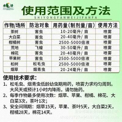 状元星溴氰菊酯果树蔬菜烟草茶树烟青虫松毛虫飞蝗杀虫剂专用农药图3