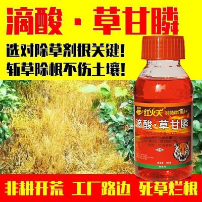 【135克】滴酸草甘膦正品桉树林荒地桂元牌草甘膦烂根除草剂代发图3