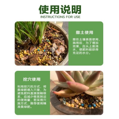 长效奥绿颗粒缓释肥318s 8-9个月肥效月季绣球木本植物肥盆栽通用图3