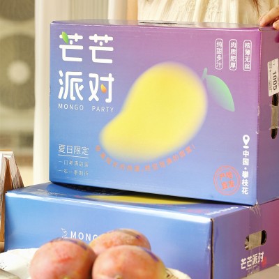 攀枝花凯特芒果大果5斤/9斤 新鲜水果青皮芒果大脸芒图2
