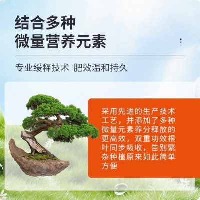 艾尚棵盆景专用缓释肥盆栽罗汉松佛竹石榴榆树黄杨紫杉梅花有机肥图3
