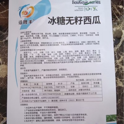 冰糖无籽西瓜种子薄皮麒麟王西瓜种子南方小四季春夏季蔬菜种子图4