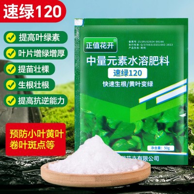 速绿120叶面肥通用型黄叶一喷绿真品中量元素水溶肥复合叶面肥料图3