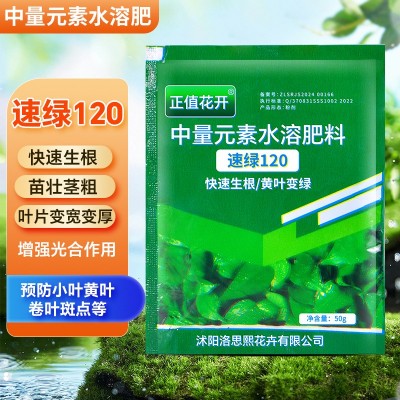 速绿120叶面肥通用型黄叶一喷绿真品中量元素水溶肥复合叶面肥料图2