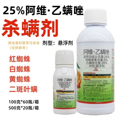 满息25%阿维·乙螨唑白蜘蛛红蜘蛛茶黄螨二斑叶螨 杀虫剂杀螨剂图1